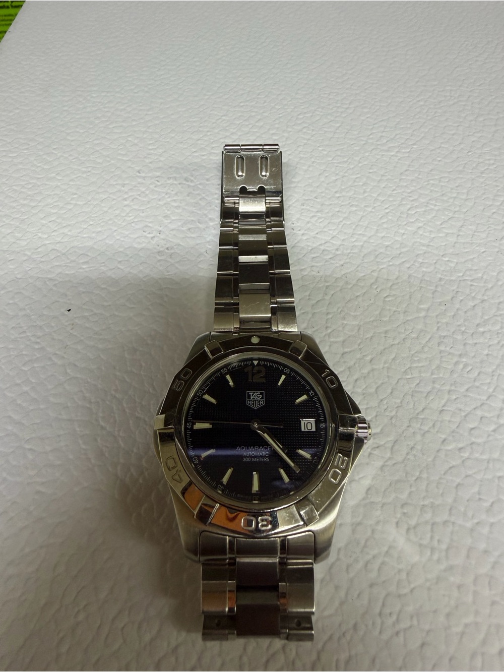 Tag Heuer Stainless Steel Men's Watch with Black Dial 39mm
